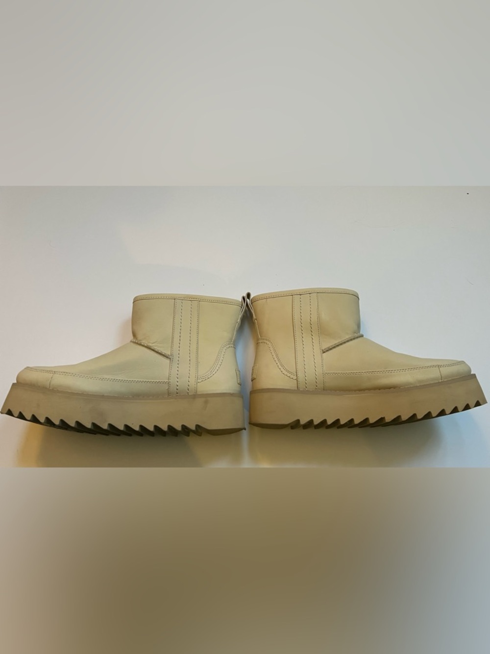 UGG Classic Rebel Biker Mini Boot Bone Size 9 - Picture 6 of 13